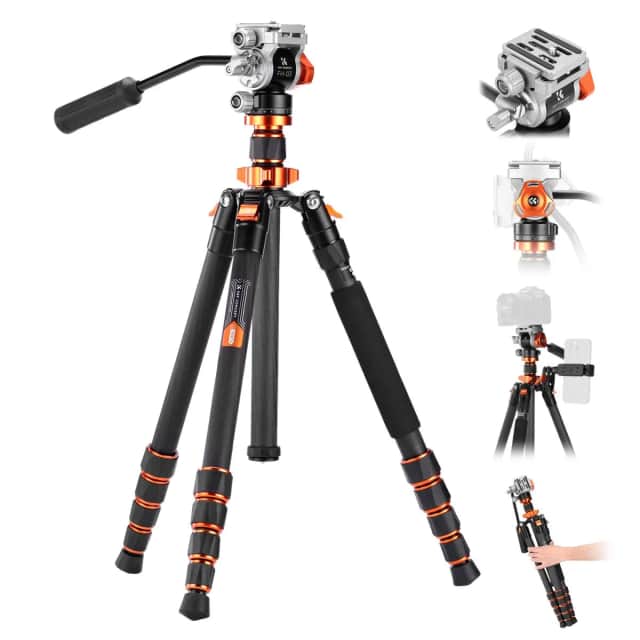 Chân đỡ máy ảnh (tripod) K&F Concept | Chính Hãng | KF09.158