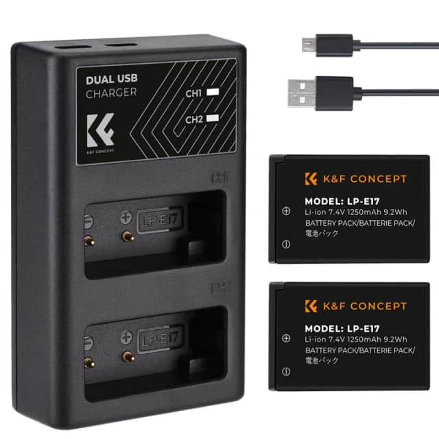 Bộ Sạc Pin Canon LP-E17 K&F Concept 1250mAh | KF28.0014