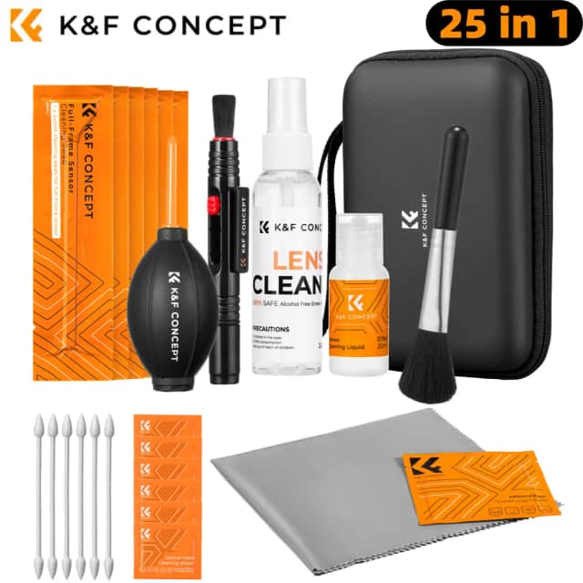 Bộ vệ sinh máy ảnh 25 món K&F Concept | Chính Hãng | KF08.078, KF08.079